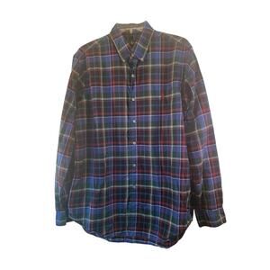 RALPH LAUREN Men’s Plaid Casual Button-Down Shirt / Size: Large